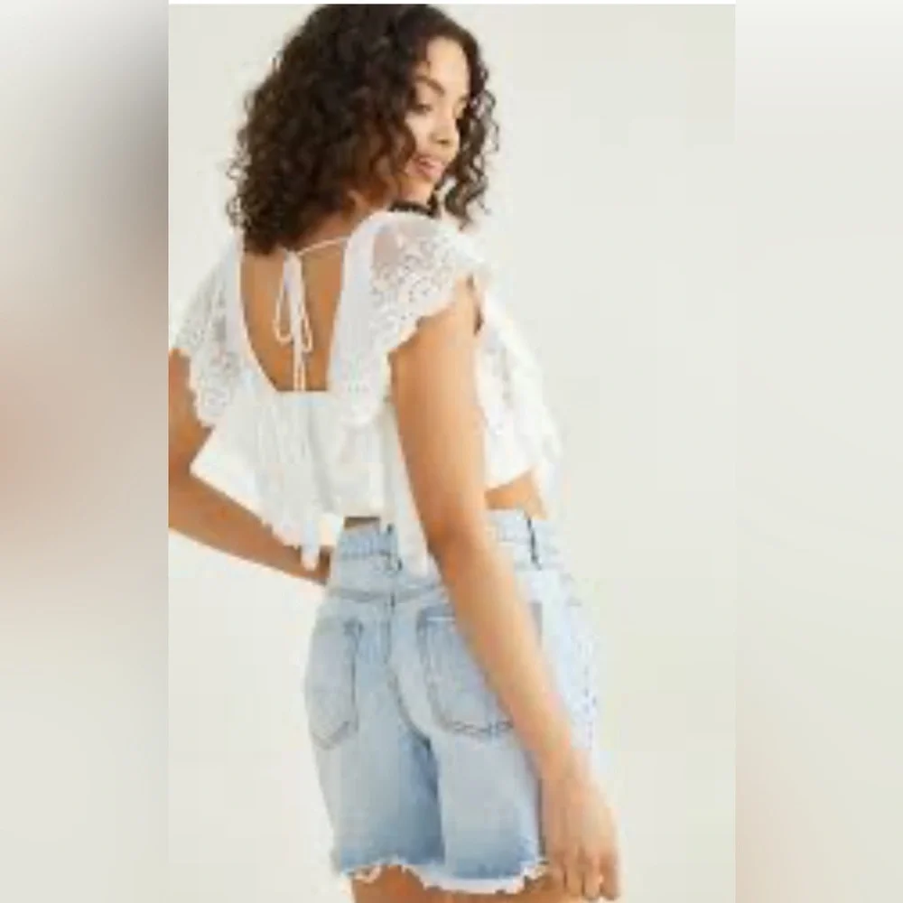 Free People Aurelia Eyelet Top - Picture 2 of 10